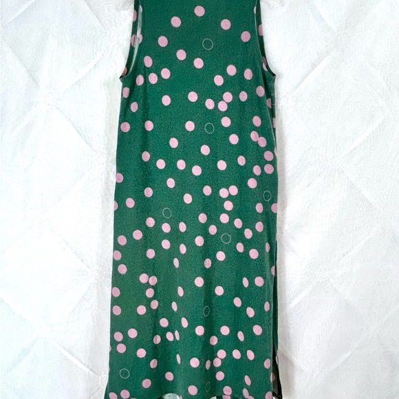 LuLaroe Women’s Joy Long Cardigan Duster Vest Size XS Green Pink Polka Dots - Picture 6 of 8